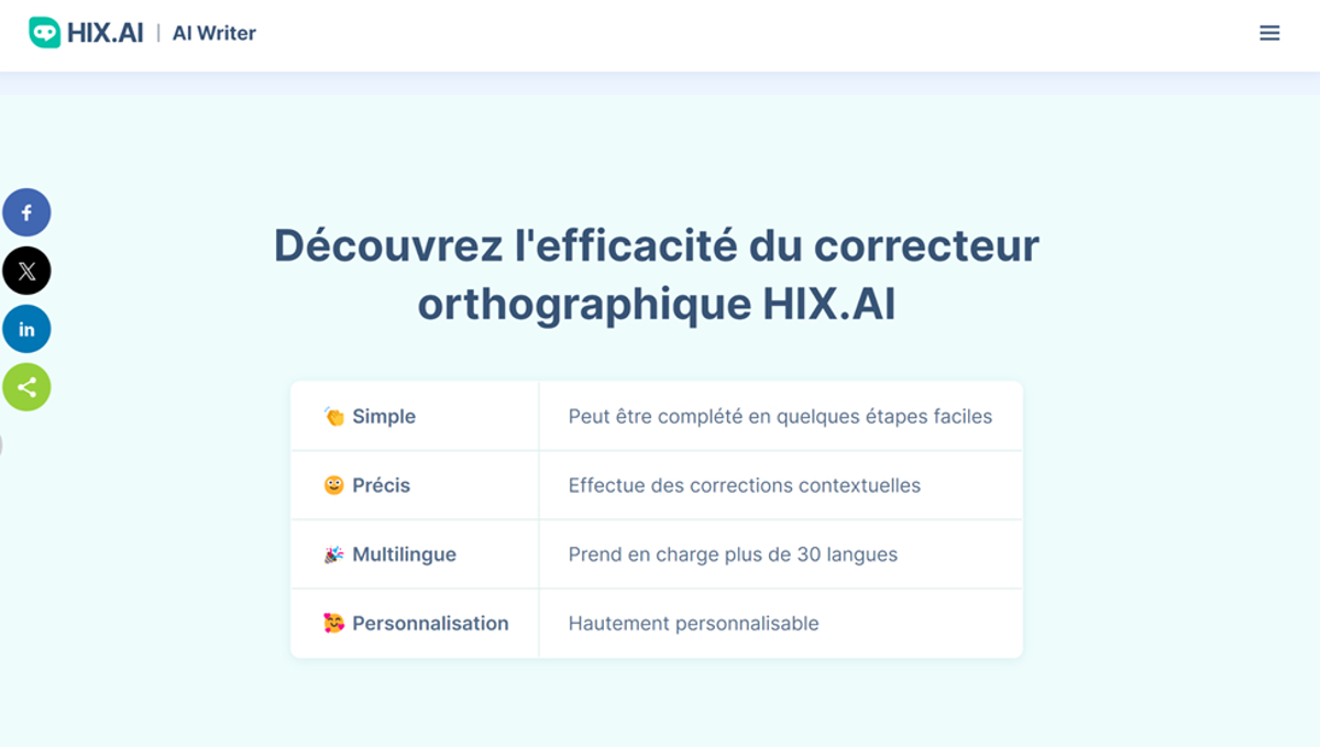 correcteur HIX