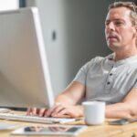 Man using computer
